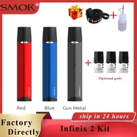 Новейший SMOK INFINIX 2 vape pod Комплект 450 мАч батарея и 2 мл MTL pod Vape электронная сигарета испаритель обновленная версия VS smok nord