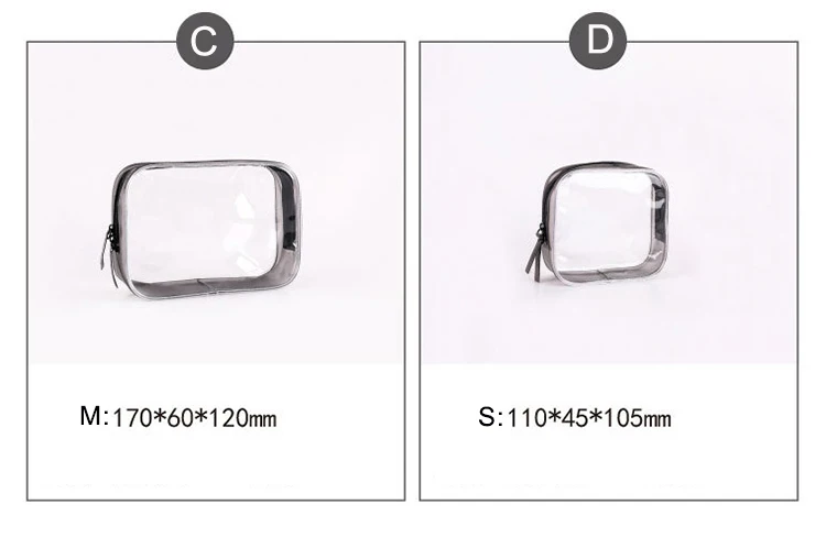 ПВХ женские прозрачные косметички на молнии, косметичка для макияжа, органайзер для макияжа, косметичка для ванной, прозрачный