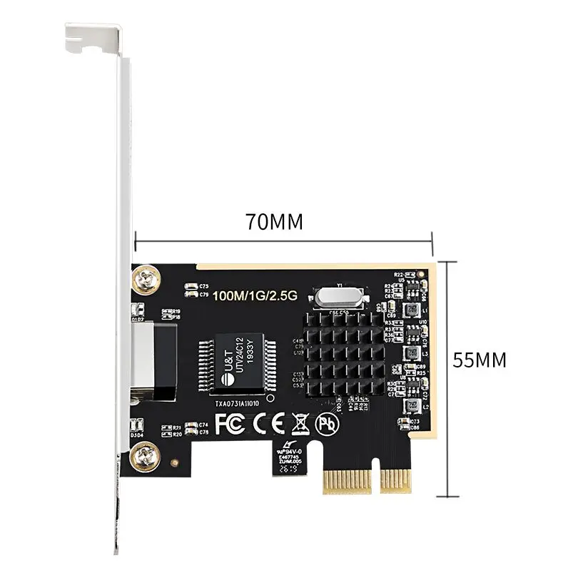 Сетевой адаптер PCIe pci express 2,5G gigabit ethernetLan 100/1000 M/2,5G RJ45