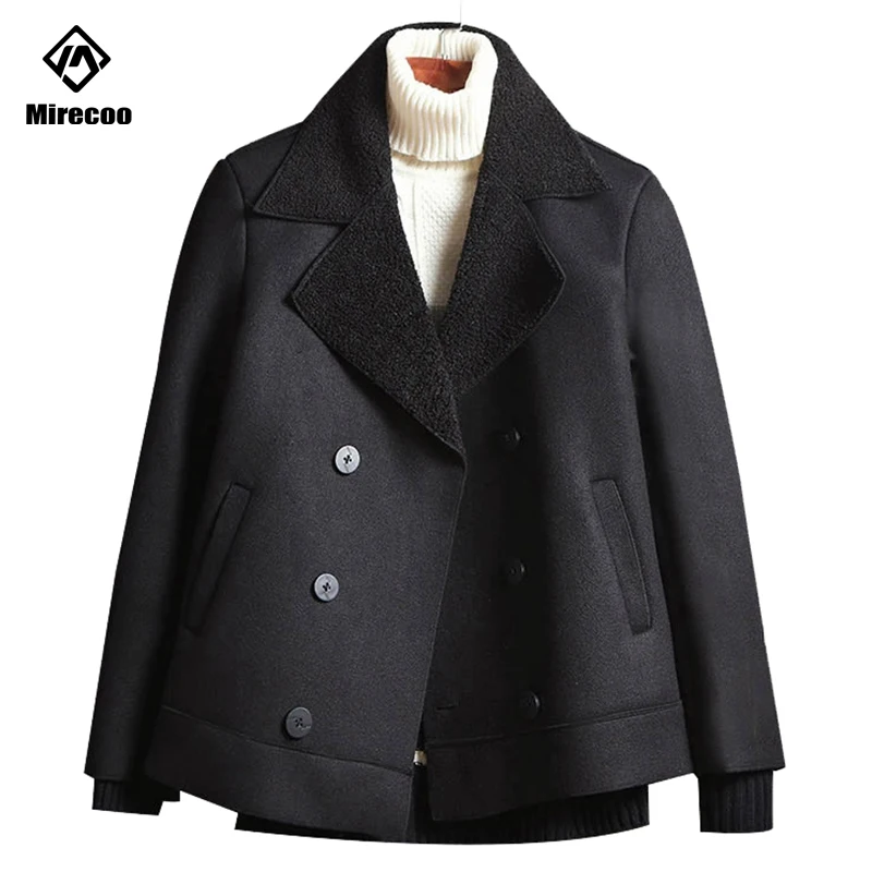 Fashion 2019 Loose Men's Wool Coat Solid Color Trench Jacket Male Winter Warm Single Breasted Business Casual Overcoat Parka Fashion 2019 Loose Men's Wool Coat Solid Color Trench Jacket Male Winter Warm Single Breasted Business Casual Overcoat Parka