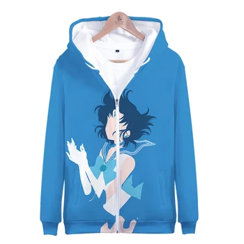

Japan Anime Sailor Moon Zipper Hoodies in men/women Fashion long sleeve autumn warm Hoodie Sweatshirt Casual Zipper 3D jackets