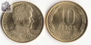 

Chilean 10 Pesos America Coins Decor New Original Coin UNC Commemorative Edition 100% Real