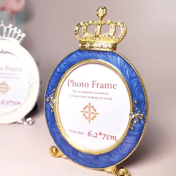 

European Diamond Crown Photo Frame Creative Picture Desktop Frame Luxury Photo Frame for Wedding Home Decorative Gift Craft