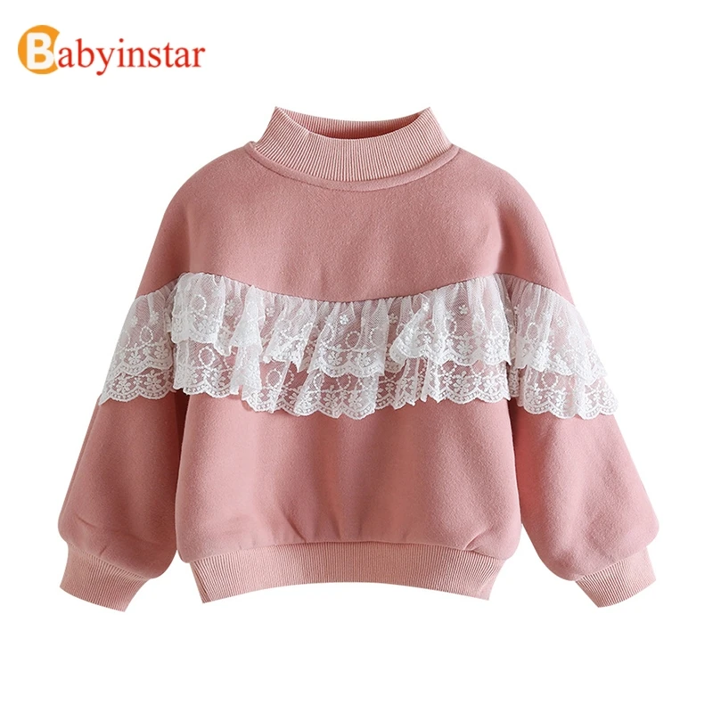 Babyinstar/детское кружевное пальто для девочек; коллекция года; сезон весна-осень; куртка принцессы с длинными рукавами; детская одежда; топы с капюшоном для девочек