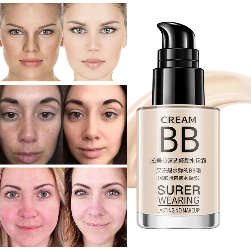 Natural BB cream Face Care Foundation Concealer Makeup Foundation Cream Whitening Face Primer Korean Cosmetics.w
