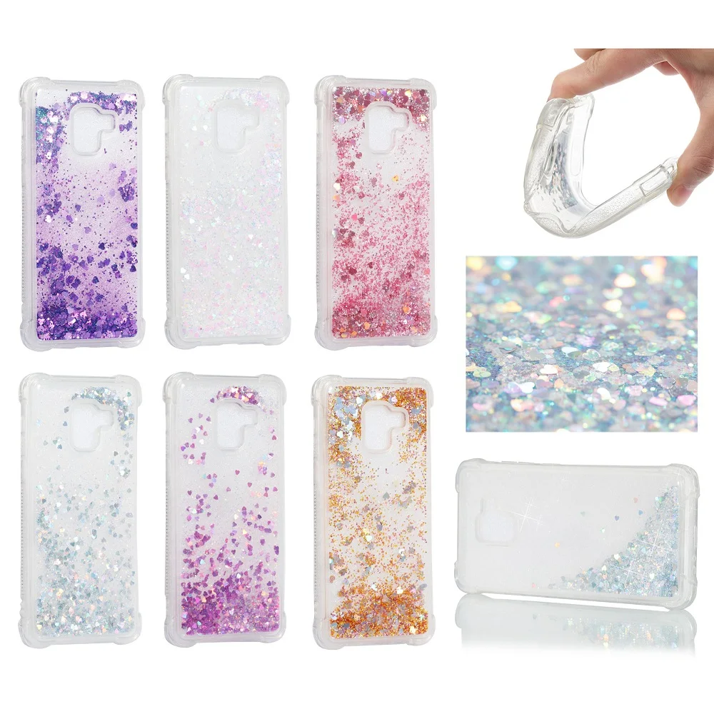

Glitter Quicksand Liquid Soft TPU Case For Samsung Galaxy Note 8 Note 9 Case For Samsung A5 A3 2017 2016 A8 A6 Plus A7 2018 Case