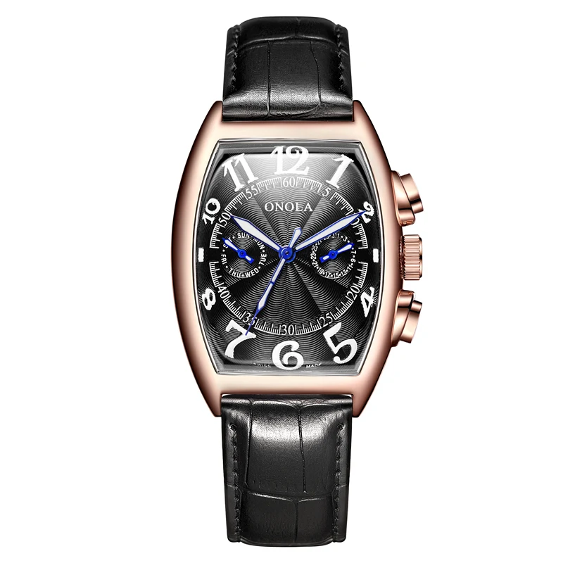 

ONOLA High Quality Watch Men's 2019 Fashion Business Multifunctional Flywheel Hollow-out Automatic Mechanical Dermal Watch Clock