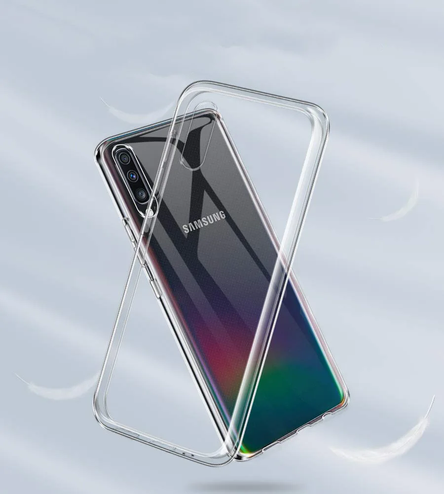1 Противоударный прозрачные телефонные чехлы для samsung a10 a20 a30 a40 a50 a70 s7 s8 s9 s10 Plus note 7 8 9 s10 e мягкий из термопластика Чехол Чехлы - Цвет: 1