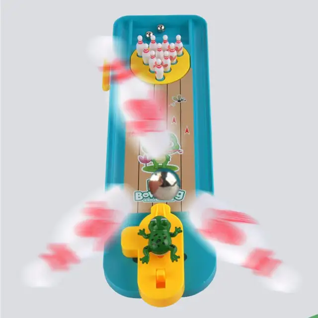 Mini Desktop Frog Bowling Game Intellectual Development Parent-child Interactive Bowling Game Educational Toy for Children 3