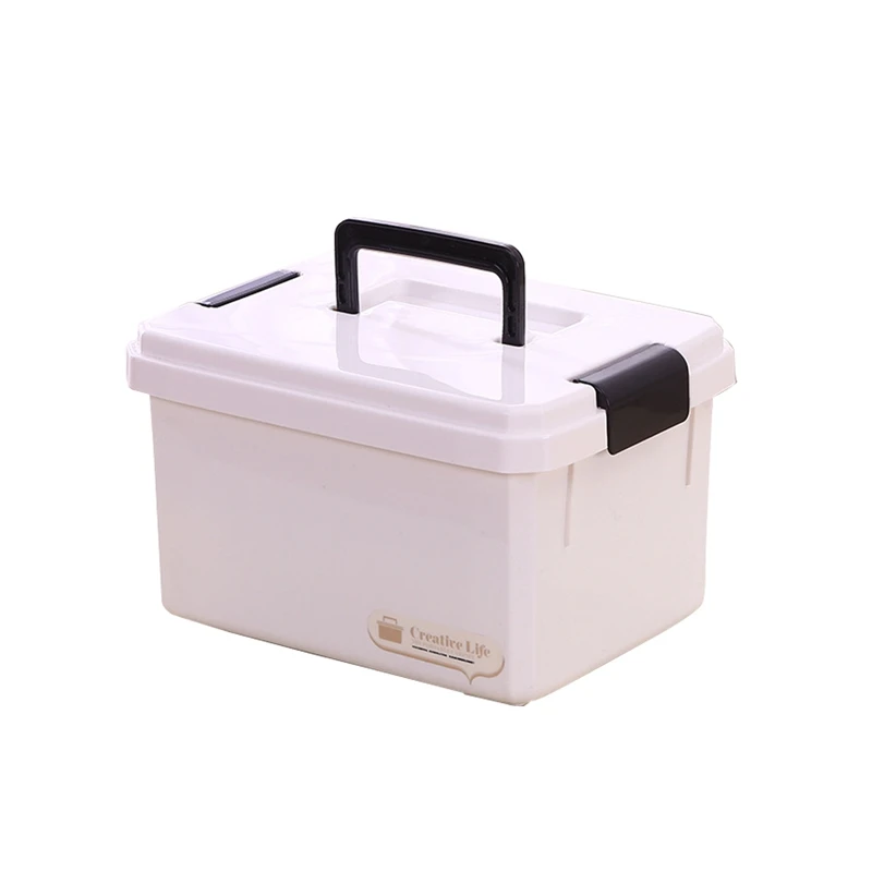 Медицинский набор, медицинская коробка, пластиковая коробка первой помощи, органайзер для таблеток, портативный многофункциональный ящик для хранения, комплект контейнеров для таблеток - Цвет: White-M