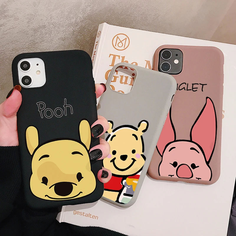 Popular Sport Style Phone Case for iPhone 11 Pro XR X Xs Max 8 7 6 Plus
6S Bear Pooh Frosted Silicone Cases Soft Back Cover