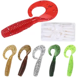 6cm/1.9g Capuchin Maggot Black Mandarin Fish Sequined Soft Bait Artificial Bait Fishing Bait