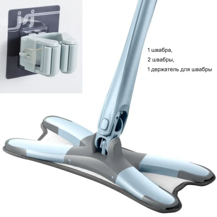 X-образная микрофибровая Швабра для пола с заменой швабры, тканевая швабра, держатель для швабры, ручная стирка, плоская швабра, ручная экструзия, бытовые чистящие инструменты - Цвет: 1 mop holder 1 mop