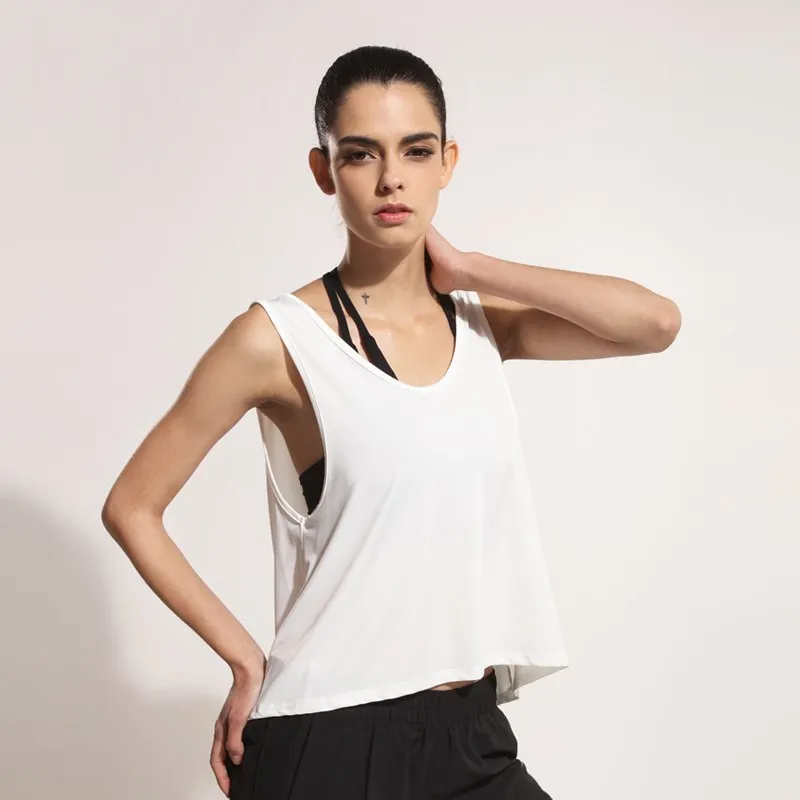 

Ye Korean-style Running Sleeveless Sports Vest Backless Tops Quick-Dry Summer Breathable Loose-Fit Set Yoga Clothes Lycra