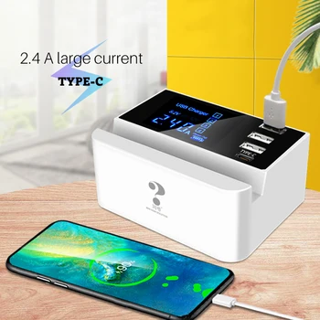 

WIN HOW Type c 3 multi port usb charger for iphone X 7 8 Xiaomi Huawei Samsung s10 s9 socket charging station hub factory price