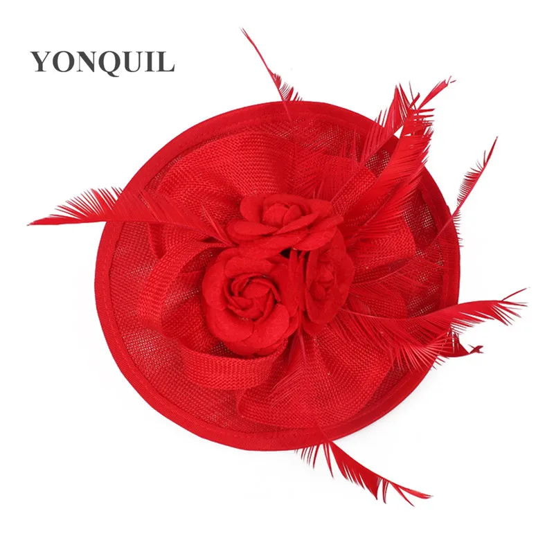 Fancy fashion women party wedding headwear floral elegant fascinator headband hair accessories church formal fedora hair pins