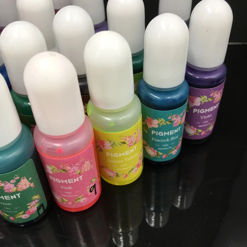 크리스탈 에폭시 안료 UV 수지 염료 DIY 쥬얼리 착색제 예술 공예 착색 건조 색상 혼합 액체 장식 만들기