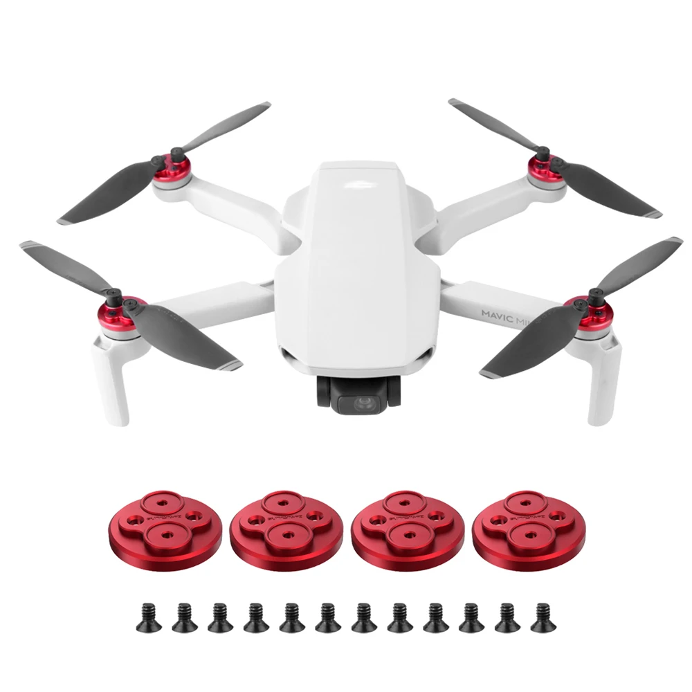 New VKJ 4Pcs/Set Aluminum alloy hood for waterproof motor protector Motor hood for DJI Mavic mini drone Motor Dustproof accessories 