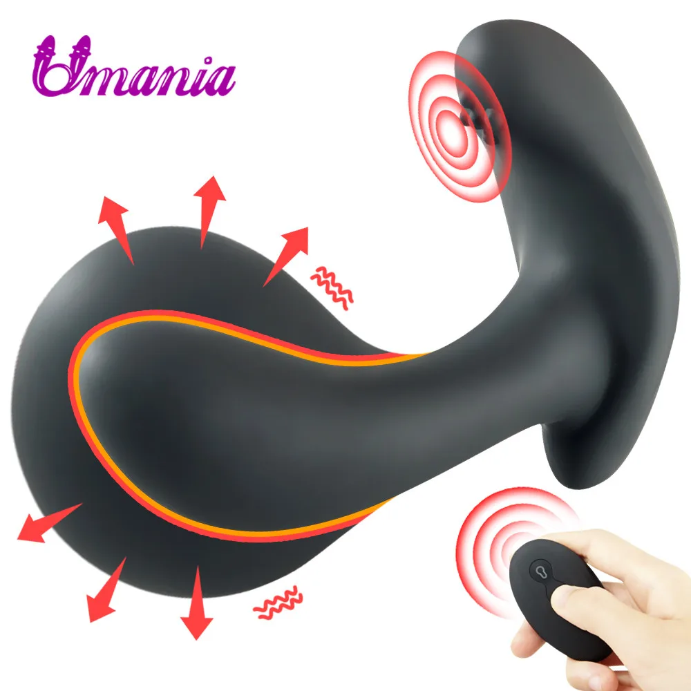 Remote Control Anal Ball Butt Plug Dildo Vibrator Inflatable Huge Male Prostate Massager Big Expansion Gay Sex Toy For Women Men 2