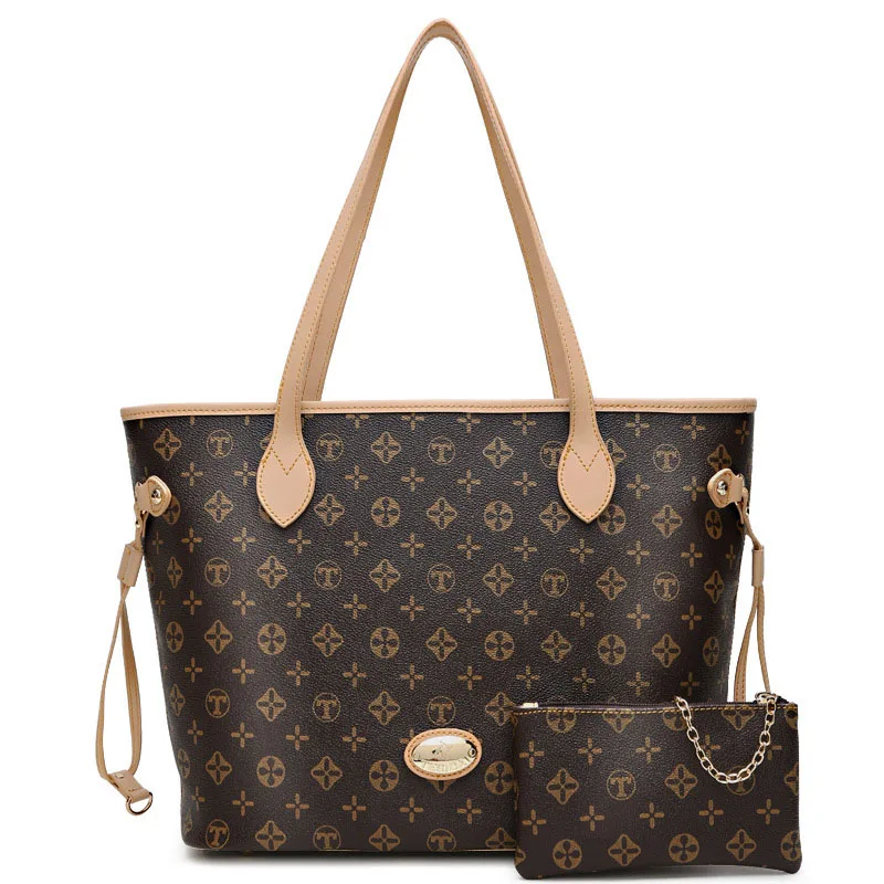 Casual Tote Flower Printing High Big Capacity Lady Shoulder Bag Women Vintage Handbags Monogram 2pcs/Set Composite | Багаж и сумки