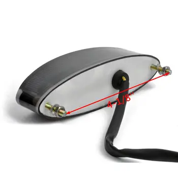 

Parts Tail Light Smoked Black Shell 1pc 28-LED Motorcycle ATV Stop License Plate