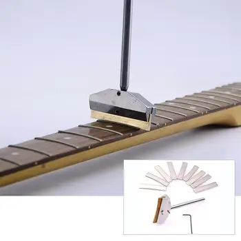 

Fingerboard Fret Press Caul Guitar Fret Mounting Fixture Installation Tools with Brass Insert for Guitar Bass