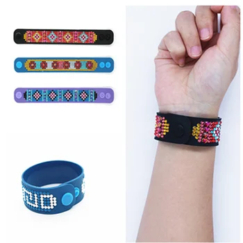 

Hot Sale Wrist Straps Skillful Manufacture 3pcs DIY Diamond Painting Wrist Strap Full Drill Silicone Button Watch Band Belt Gift