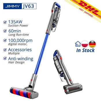 

[In Stock]JIMMY JV63 Handheld Cordless Stick Vacuum Cleaner 130AW Suction Anti-winding Hair 60 Minutes Run Time Dust Collector