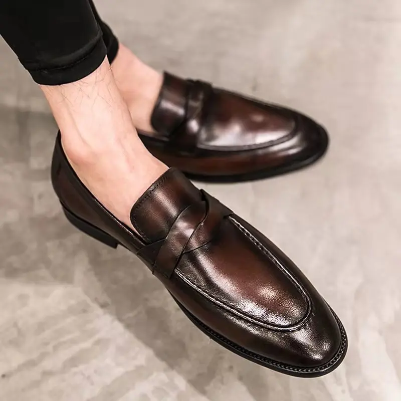 Men Comfort Shoes Dress Formal Business Slip On Loafers Casual Driving Moccasins