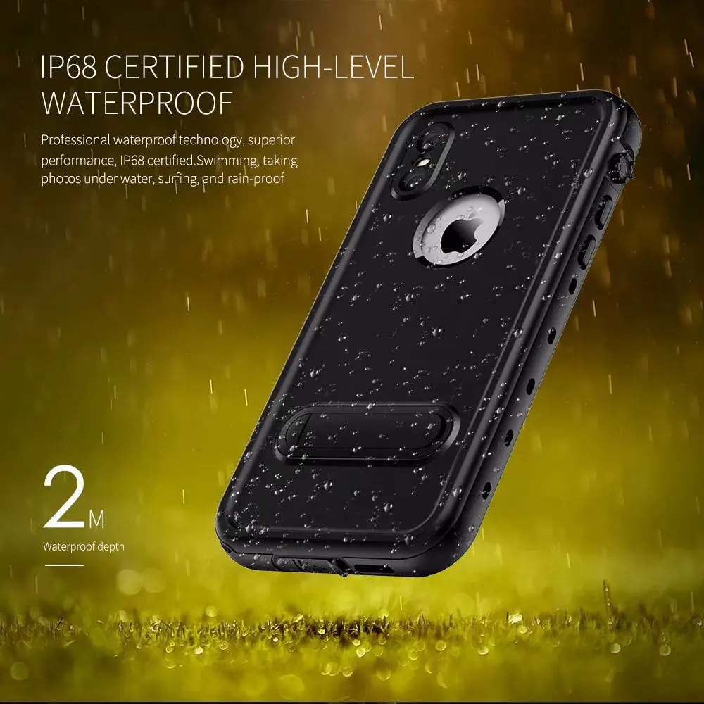 Для Apple iPhone XR XS Max чехол Red Pepper точка Стиль IP68 Водонепроницаемый для подводного плавания Чехол-Броня из ПК+ ТПУ чехол для iPhone X