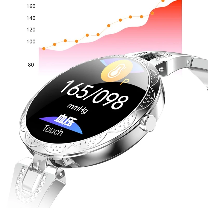 AK15 Smartwatch with Heart Rate Monitor Blood Pressure Clock Smart Waterproof Physiological Cycle Watch Support for Women