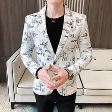 Brand Clothing Fashion Men's Spring High Quality Leisure Business Suit/Male Printing Casual Blazers Jacket Plus Size S-3XL