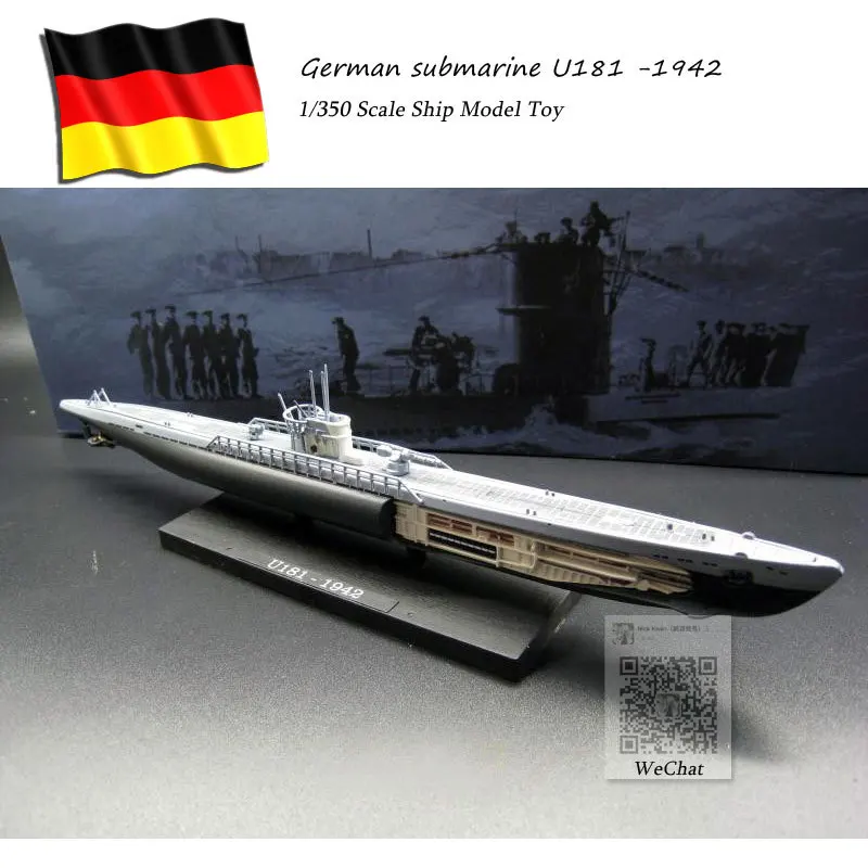 ATLAS 1/350 масштаб военная модель игрушки Вторая мировая война немецкий IXD2 u-лодка подводная лодка U181-1942 литая под давлением металлический военный корабль игрушка