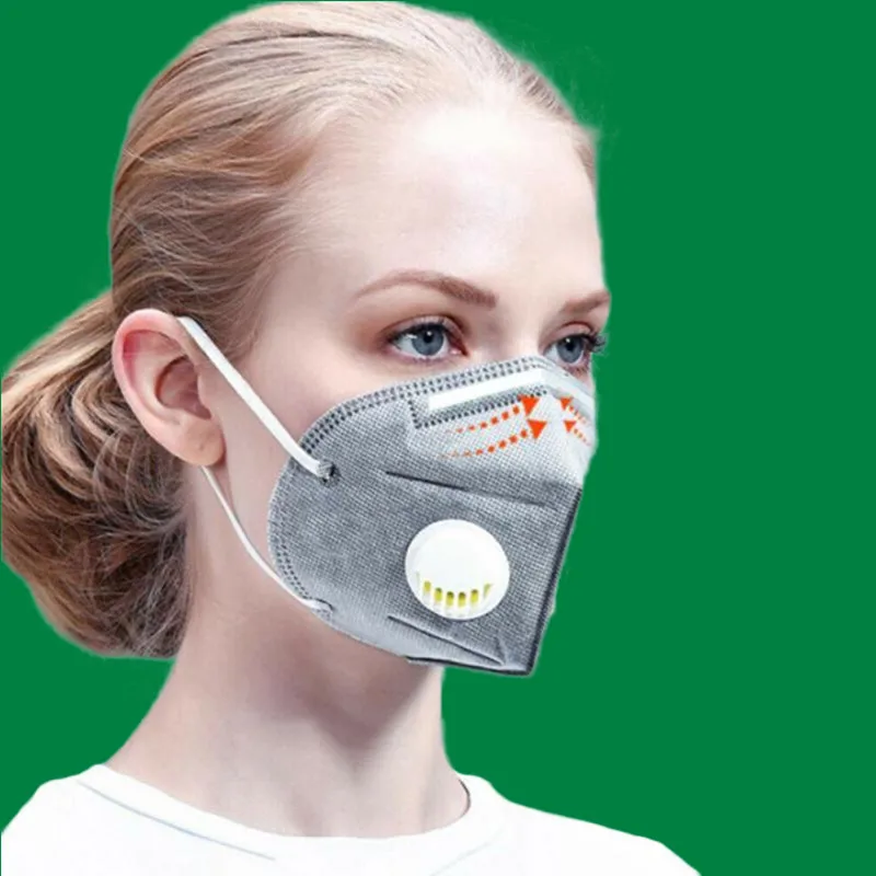 

500 PCS KN95 Mask Anti Influenza Breathing Safety N95 With Air Vavle filter Respirator mouth Face Mask FFP2 CE