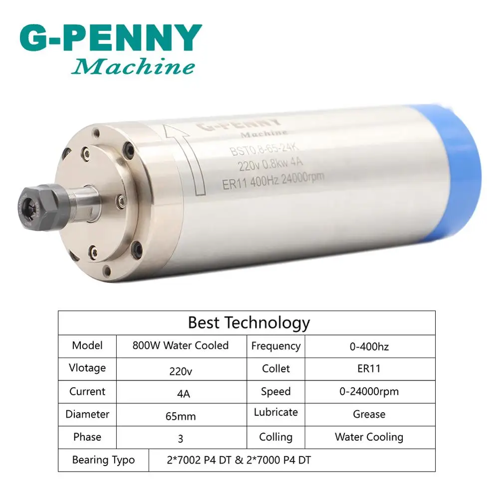 Фрезерный станок с ЧПУ и алюминиевым креплением 65 мм 800 Вт ER11|motor brush|motor developementmotor