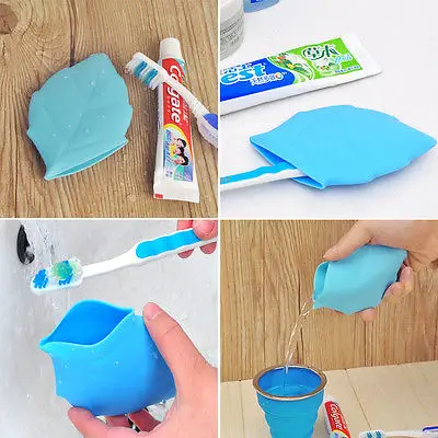 

New Portable Mini Maple Leaf Shaped Silicone Wash Gargle Drinking Cup Travel Camping