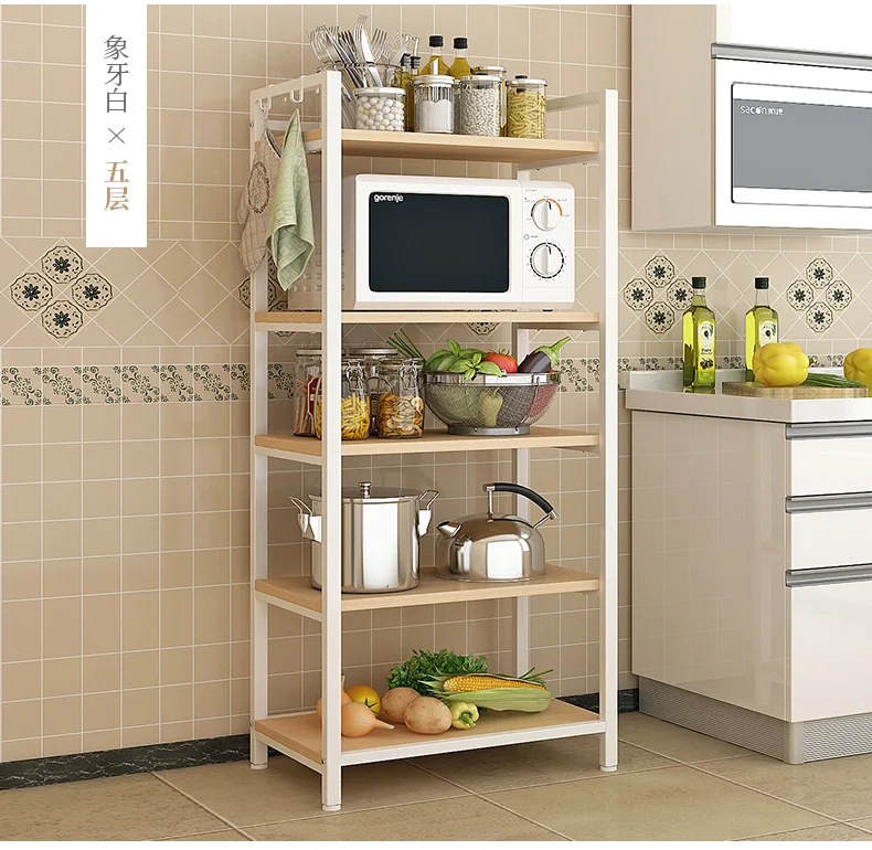 Кухонная стойка, напольная многослойная стойка для хранения, полка для микроволновой печи, многофункциональная стойка для хранения духовки