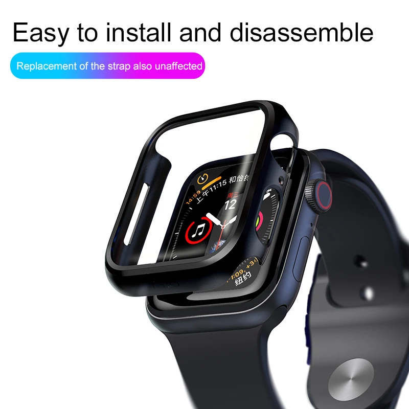 15D закаленное стекло с закругленными краями для apple Watch Series 4 3 2 1 Защита экрана для i Watch 38 40 42 44 мм защитный чехол