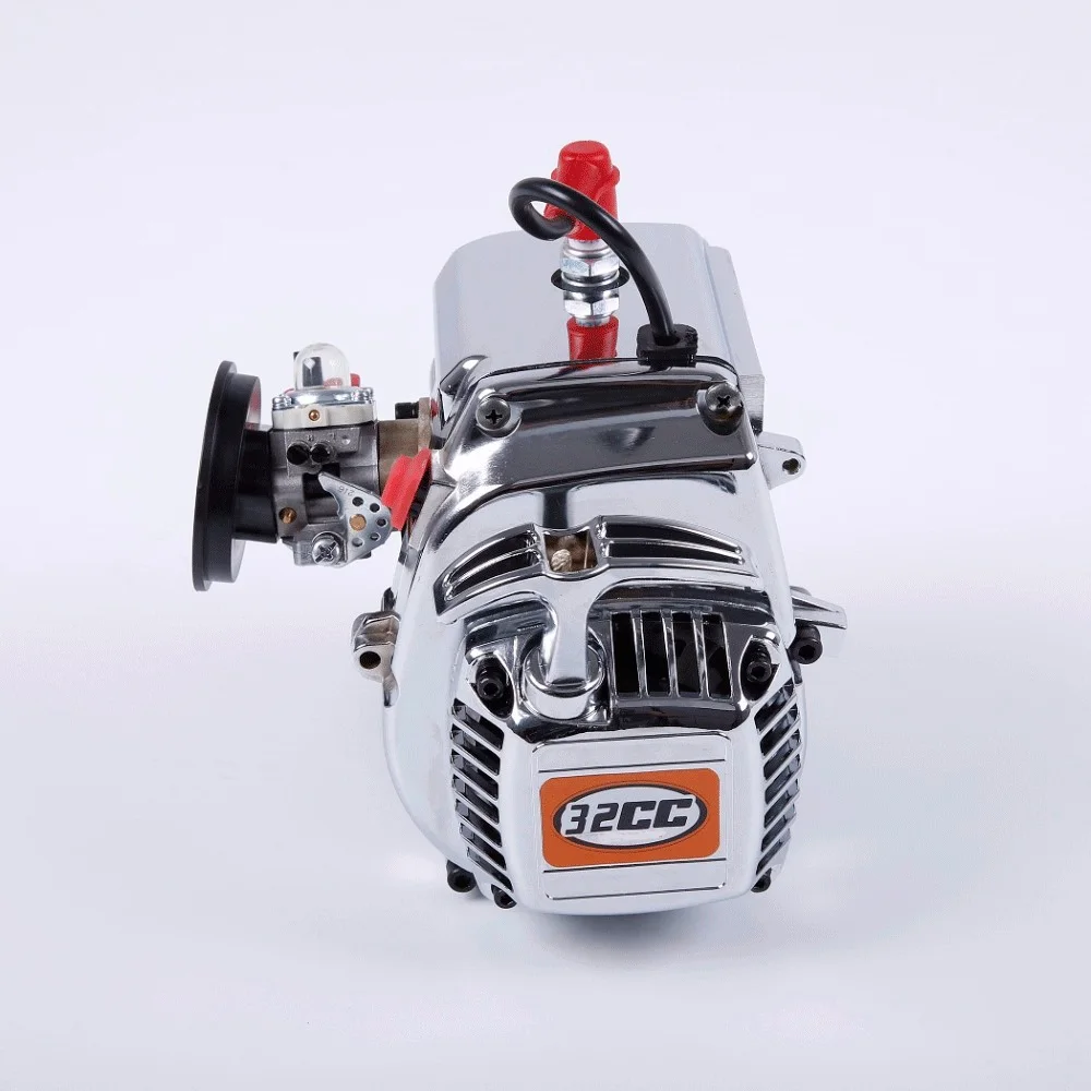 32cc 4 болта хромированный цилиндр комплект для 1/5 Hpi Rovan KM Mcd Gtb Fg Ddt ③ Racing Baja Losi 5ive-t Rc автозапчасти
