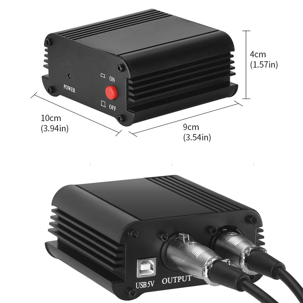 48 V, высокое качество, на возраст от 1 канал Phantom USB Питание адаптер аудио кабель для конденсаторный микрофон для записи оборудование