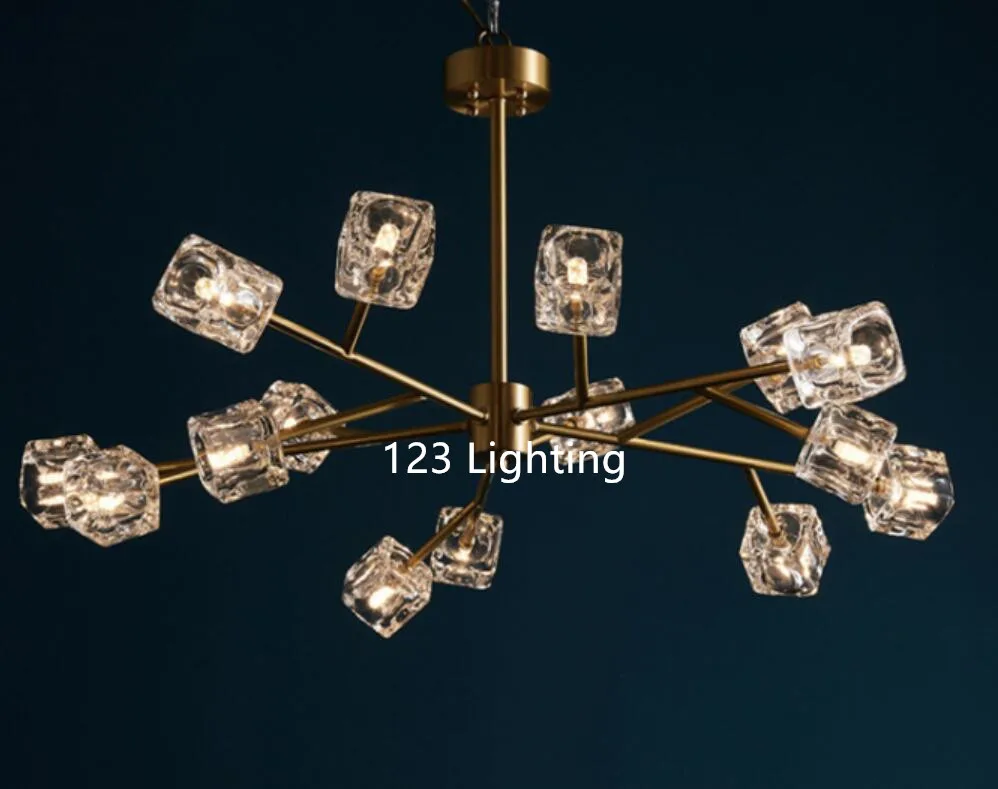 15 Lights Nordic прозрачного хрусталя гостиная, холл светодиодный подвесные лампы для ресторана люстры для спальни освещение дома деко Лофт Hanglamp золото - Цвет абажура: 15 Lights