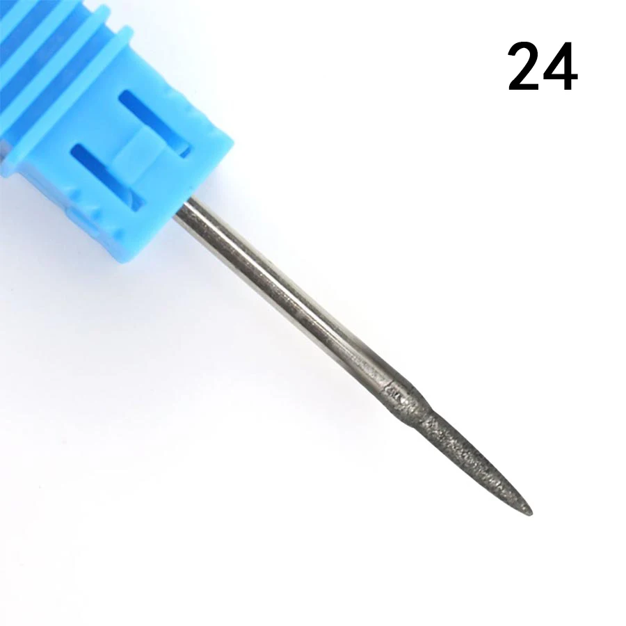 1 шт. алмазные сверла для ногтей педикюрные ножницы для фрезерования Электрический станок маникюрные принадлежности для резки фреза для ногтей - Цвет: 24