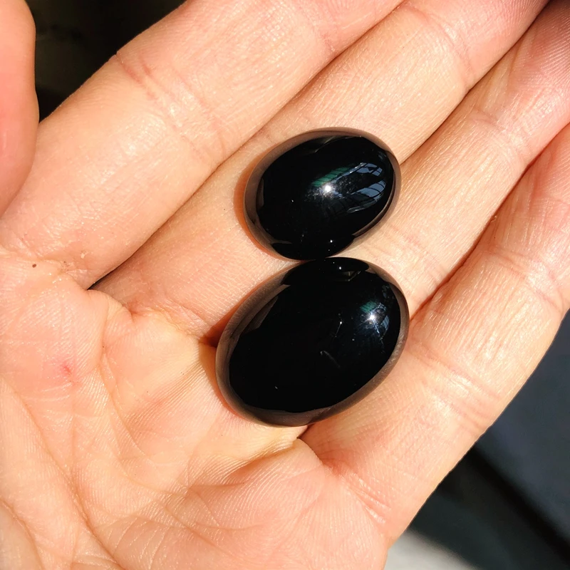 Оптовая продажа 1 шт. высококачественный черный оникс агата e кабошон 15x20 мм 18x25