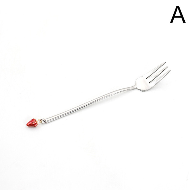 Stainless Steel Spoons Forks Mini Snack Coffee Cake Dessert Food Fruit Mixing Stirring Teaspoon Party Decor Tableware