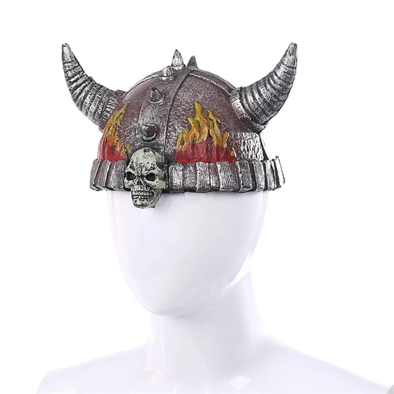 New Carnival party Medieval Helmet Cosplay Ancient Greek Warrior Roman Soft PU Foam Viking Horn adult Hat | Тематическая одежда и