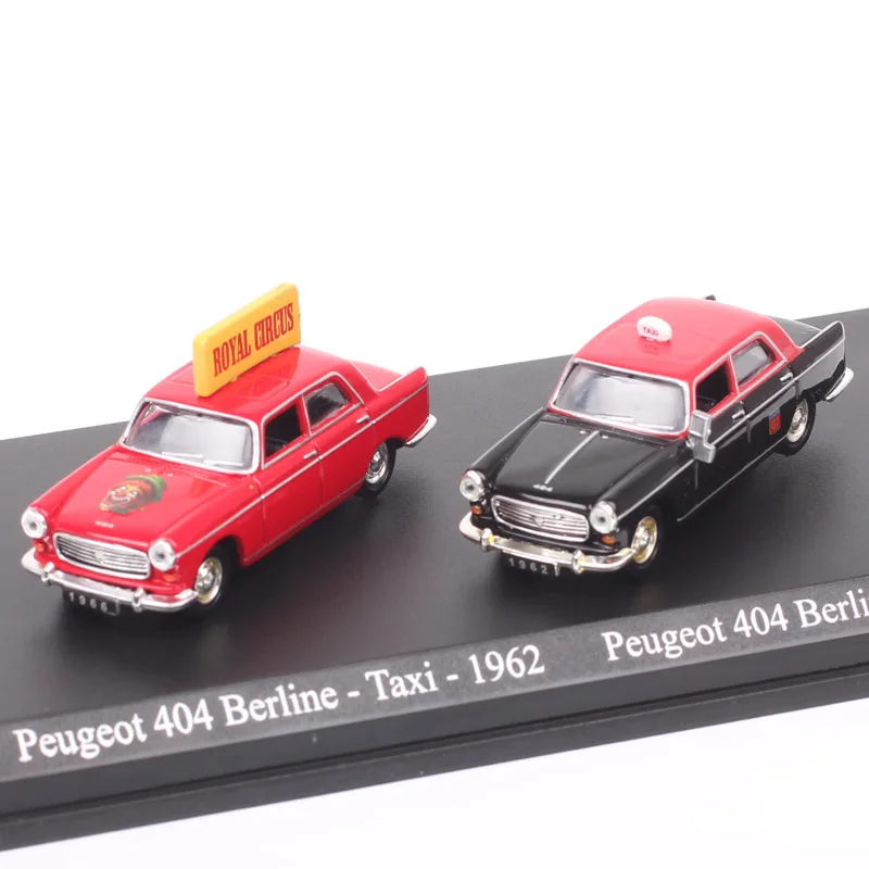 1/87 Scale Small Classic Universal Hobbies Peugeot 404 Berline 196 Taxi Royal Circus Diecast Metal Car Model Toy Vehicle Replica