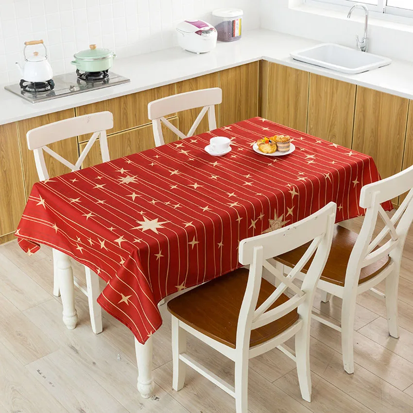  Geometric Tablecloths Modern Christmas Decor Dining Table Joyous Table Cover Home Furniture Dustpro