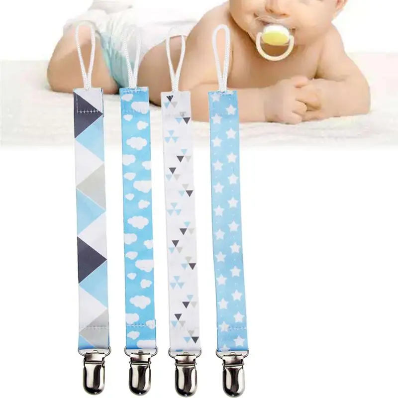Baby Kids Child 4pcs Infant Baby Boy Girl Pacifier Clip Soother