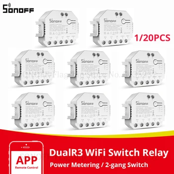 SONOFF DualR3 Wifi Smart Switch Module MINI DIY controllo bidirezionale Power Monitor 2 Gang Relay Voice funziona con Alexa Google Home