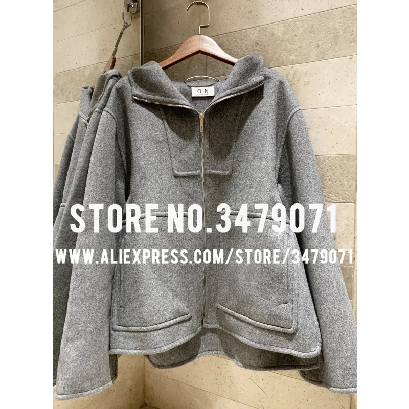 Двухсторонняя кашемировая куртка с капюшоном,, высокое качество, свободное, для отдыха и спорта, модное, кашемировое пальто